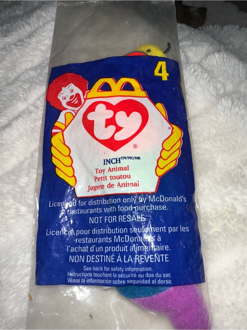 Ty McDonald’s Inch Plush Toy — Blue, Yellow, Purple, Red